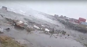 Rare Video: Mega-Tsunami Makes Landfall at Greenland Fishing Village