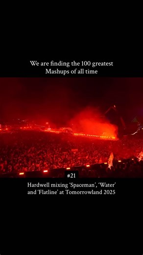 EDM US on Instagram: "Hardwell mixing Spaceman, Water and Flatline at Tomorrowland 2025 Hardwell delivered a powerful moment during his set at Tomorrowland 2025 by bringing together three big tracks. He mixed his own classic tune Spaceman with Flatline and the popular song Water into a special edit. This combination of sounds created a highly anticipated and memorable part of his performance. This unique mix highlights his skill as a DJ, blending a well known anthem with newer material and anoth