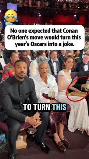 Did you notice the box in Emma Stone' s hands? No one realized that one of Conan O' Brien' s moves