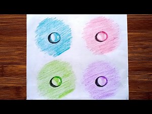 "Easy 3D water Drop Drawing Tutorial" | How to draw Realistic Water Drop Drawing.