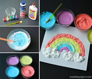 HOW TO MAKE PUFFY PAINT - This was such a fun and EASY craft for the kids! http://onelittleproject.com/how-to-make-puffy-paint/ | One Little Project