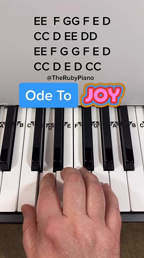 Ode To Joy Easy Piano Tutorial