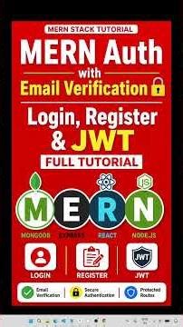 MERN Auth with Email Verification 🔐 | Login, Register & JWT Full Tutorial #mern #authentication #jwt