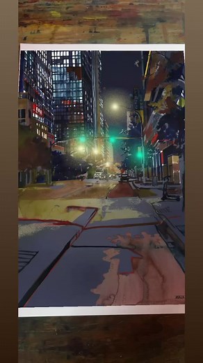 11 reactions | Austin watercolor animating itself in the Artivive App #augmentedrealityart #artsketch #watercolor #sketch #urbansketchers #watercolorcity #watercolorart #augumentedreality #art | Takmaj | Maja Wrońska art | Facebook