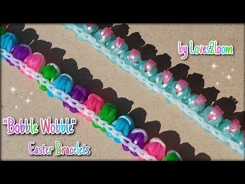 "Bobble Wobble" Rainbow Loom/ Monster Tail Easter Bracelet Tutorial