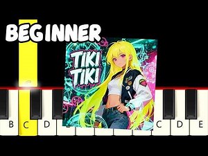Tiki Tiki (Slowed) Phonk - Fast and Slow (Easy) Piano Tutorial (Melody only) - Beginner