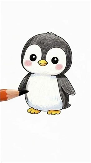 Coloring a Penguin 🐧 | Easy Coloring for Kids