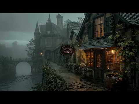 Gothic Castle Bookstore Ambience | Dark Academia Piano & Classic Music | Melancholic Playlist