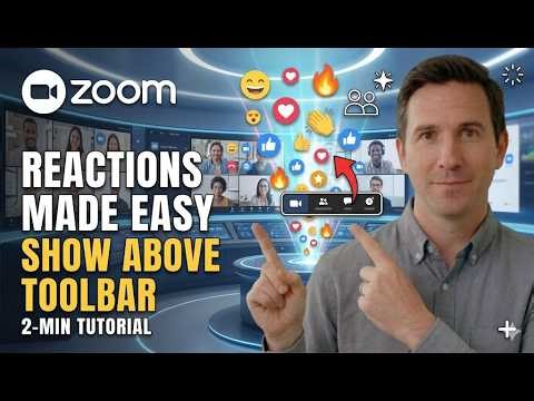 Zoom Reactions Made Easy Show Above Toolbar 2 Min Tutorial
