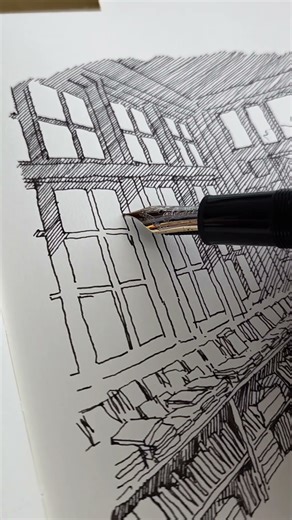 drawing with fountainpen