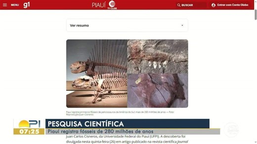 Piauí registra fósseis de 280 milhões de anos