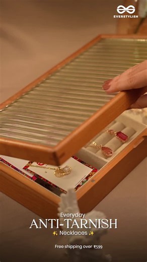 Your everyday glow deserves jewellery that never dulls✨💖 Comment '😍' to get the links! [anti-tarnish jewelry, everyday necklaces, gold-plated accessories, minimal jewelry, jewelry essentials, waterproof necklaces, evergreen styles] #everstylish #jewelry #necklaces #explorepage #softgirlessentials #trending #everydaystaples #goldenaccessories #minimaljewellery #antitarnish #viralreels #fyp | EverStylish.com