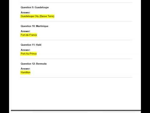FREE AND STUDY GAMES ABOUT CARIBBEAN CAPITALSEXAM QUESTIONSActual Qs and Ans Expert-Verified