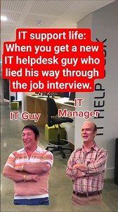 IT support life: When you get a new IT helpdesk guy #techsupport #itsupport #ithelpdesk #itguy