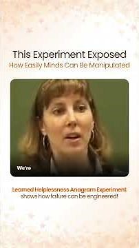 This Experiment Exposed, How Easily Minds Can Be Manipulated | Learned Helplessness Experiment