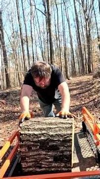 Can't Lift HUGE Log... Then Roll It In! (Heavy Struggle)
