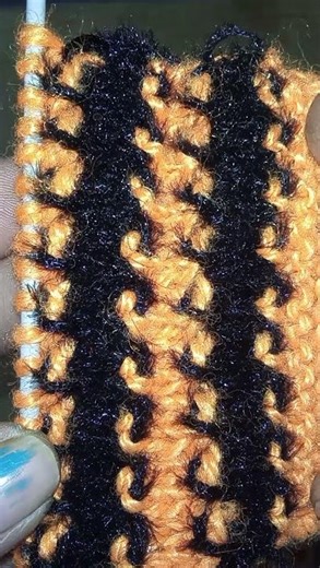 How to knit two colour #sweater design# knitting design short video