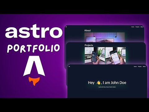 Astro JS Portfolio | Crash Course | Build Portfolio by learning AstroJS