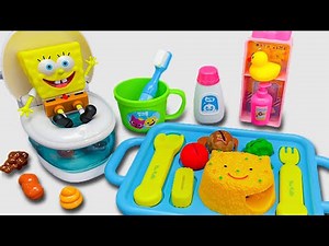 ASMR 2025🥰Best Satisfying Unboxing Spongebob Potty training Toy & Eating Brush Teeth Review