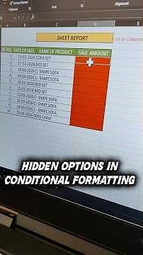 Excel Conditional Formatting Trick⚡Auto Color Cells | Excel Smart Trick #exceltricks #