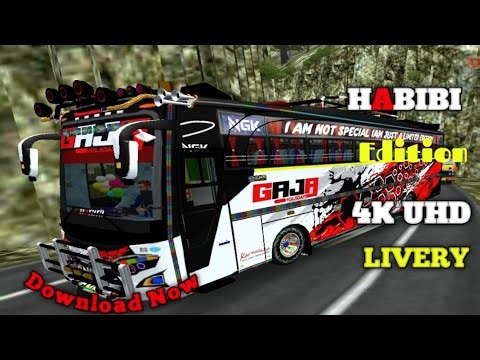 GAJA HOLIDAY HABIBI EDITION 4K UHD LIVERY FOR JET BUS IN BUS SIMULATOR INDHONISIA GAME