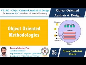 LECTURE 25 – OOAD –OBJECT ORIENTED METHODOLOGIES - BCA SEM 6