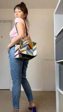 Statement Shoulder Bag Upcycled Fabric Purse Cube Shaped Handbag Sustainable Fashion