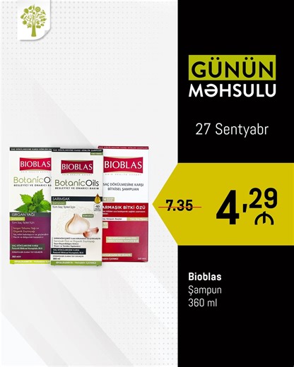 BAZARSTORE on Instagram: " Supermarketiniz Bazarstore-da “Günün məhsulu”. Sabah bütün Bazarstore-larda, 360 ml Bioblas şampun sadəcə 4.29 AZN! ▪ Bazarstore edərsə inanın! • Məhsullar məhdud saydadır. #bazarstore_supermarket #bazarstore #buyurun #superfurset #gununmehsulu"