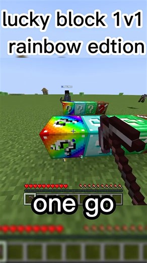 lucky block Minecraft 1v1 rainbow edition🌈 #minecraft #luckyblock #gaming
