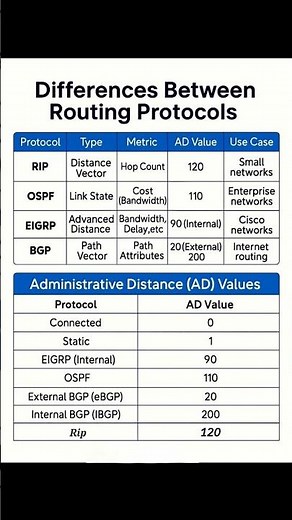 Differences Between Routing Protocols | RIP, OSPF, EIGRP, BGP Explained | Networking Basics