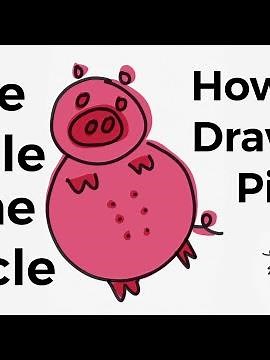 One Circle Pig Song #6 (how to draw a pig)