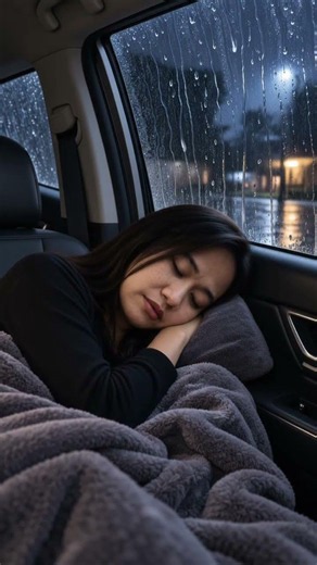 Heavy Rain in a Parked Car, Cozy Sleep & Relaxation ASMR #asmr #rainsounds