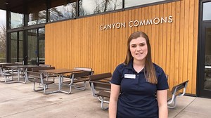 2.7K views · 59 reactions | We’re bringing our campus tour to you, future Bruins! In part 5 of our virtual tour, senior Miranda Davidson walks us through Canyon Commons, our beautiful new dining hall featuring floor-to-ceiling windows overlooking Hess Creek Canyon. | George Fox University | Facebook