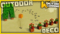 Outdoor Decorations with only one command block (Summer Edition) Minecraft Map