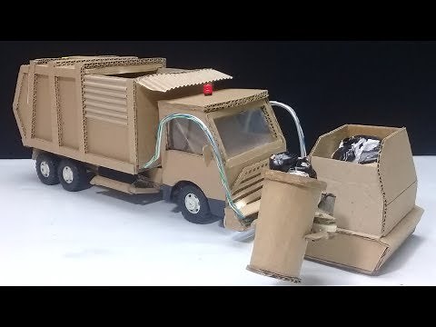 How to make RC Garbage Truck - Amazing from Cardboard DIY