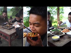 Peaceful Chinese Countryside Cooking And Eating Delicious Food - Chinese Village Food