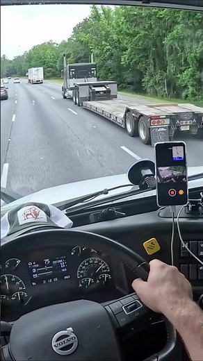 When a Lowboy Appears on the Highway 👀 Big Rig Moment #shorts