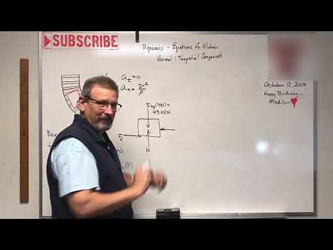 Dynamics: Lesson 20 - Equations of Motion Normal and Tangential Acceleration