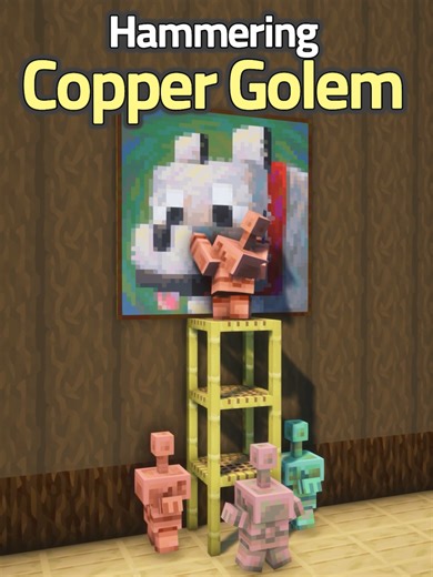 Hammering Copper Golem Tutorial in Minecraft