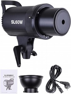 Godox SL-60W 5600K 60W Hochleistungs-LED-Videoleuchte mit Bowens-Halterung für Fotostudio-Fotografie-Videoaufzeichnung (Ohne Fernbedienung)