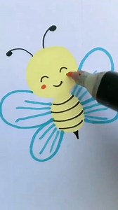Cute honey bee 🐝 drawing tutorial for kids 😍 . #artwork #drawing #fbreelsvideo #photography #viralreelsシ | Easy drawing for kids24