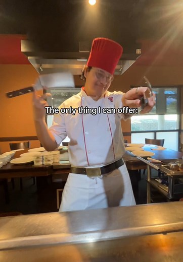 Impressive Hibachi Tricks at Benihana Restaurant