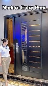 Security door designed for hot and dusty climates. ☀️🌪️ Solid metal structure helps resist impact and forced entry. 🛡️ Privacy glass allows visibility from inside while blocking outside views. 👀🚫 Custom sizes available for different home entrances. 📏 Message us to learn more. ✨ #SecurityDoor #DoubleDoor #HomeSecurity #EntryDoor #ModernHome #HomeDesign #HomeRenovation | Shengtuo Doors & Windows