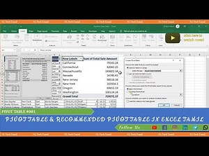 PIVOT TABLE IN EXCEL IN TAMIL | RECOMMENDED PIVOT TABLE IN EXCEL | CREATE JUST IN 20 SECONDS | XLT