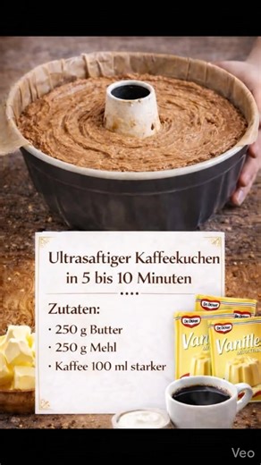 Dieser Kaffeekuchen macht süchtig – in 10 Minuten fertig 👉 Das komplette Rezept findest du im Kommentar 👇 | Rezepte aller Art