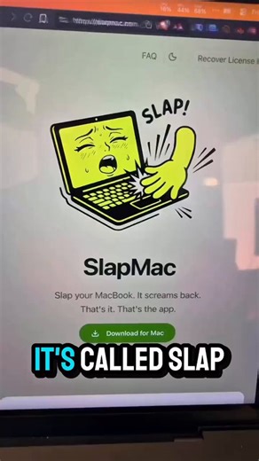 顶尖 拍打苹果 MacBook 会发出 呻吟开发者 48 小时打造 SlapMac 应用三天营收 5000 美元拍打苹果电脑 电脑就会发出呻吟 太顶了