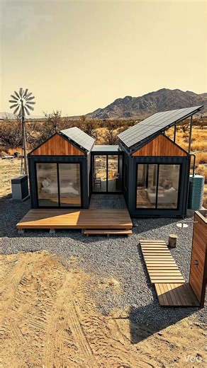 2 Rusty Containers → Modern Off‑Grid Eco Home 🤯🌱🏠