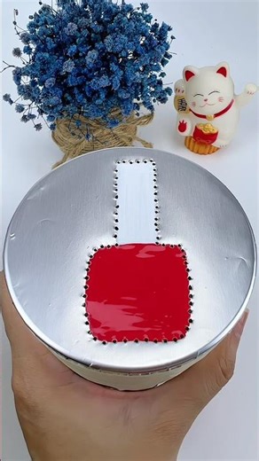 Drawing a Red Nail Polish Bottle 💅❤️ #asmr #satisfying #relaxing #shorts #asmrvideo #relax