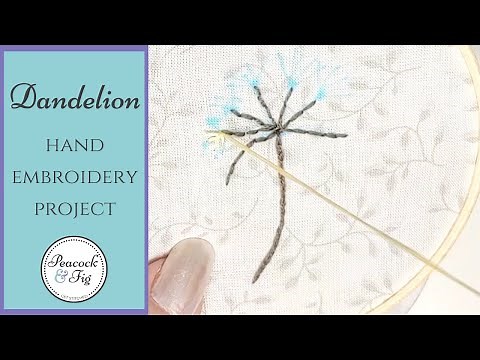 Create your own hand embroidery dandelion