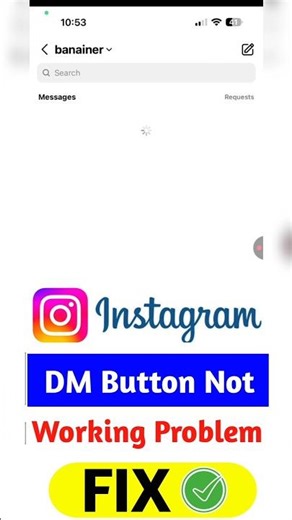 instagram DM button not working | instagram DM not Loading problem fix #instagramdmnotloading #insta